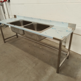 Rvs spoeltafel - 240x70 cm 